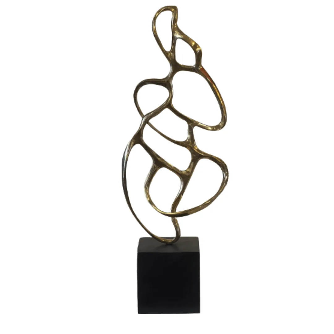 Bronze Sculpture The Cloud, Bronze d'Oro finish