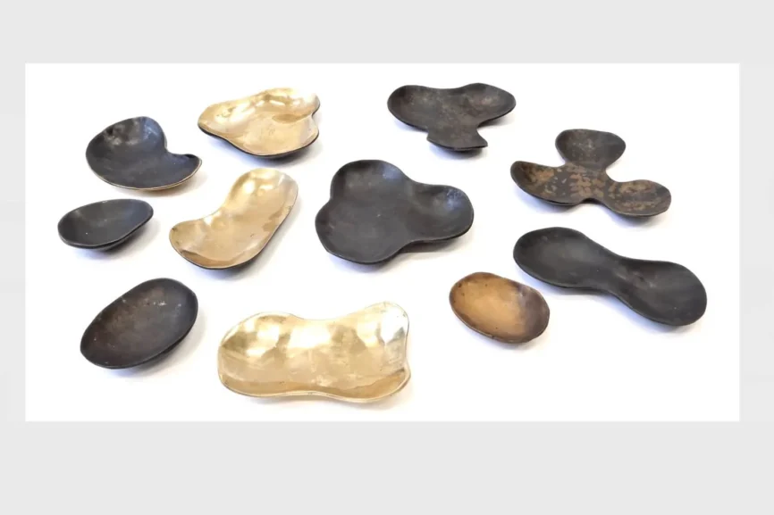 Bronze Stone Vessels 11pc — bronze sculpture