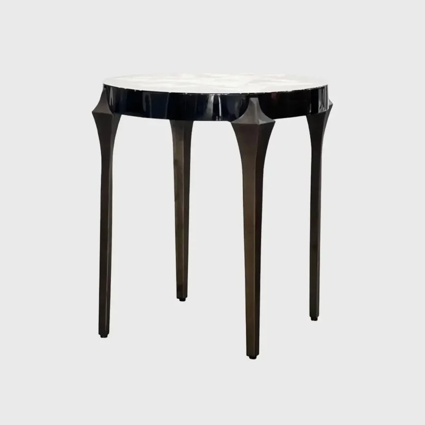 Bronze Table Corno, 60×60×65 cm