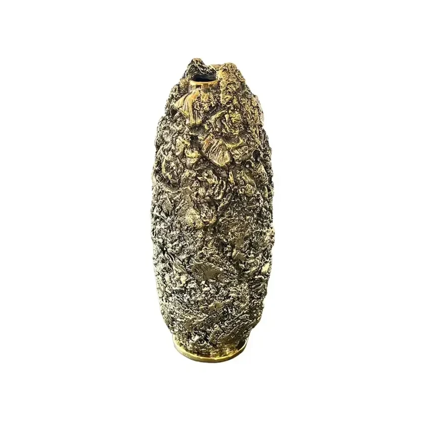 Bronze Vessel Cave Pair, Bronze d'Oro finish