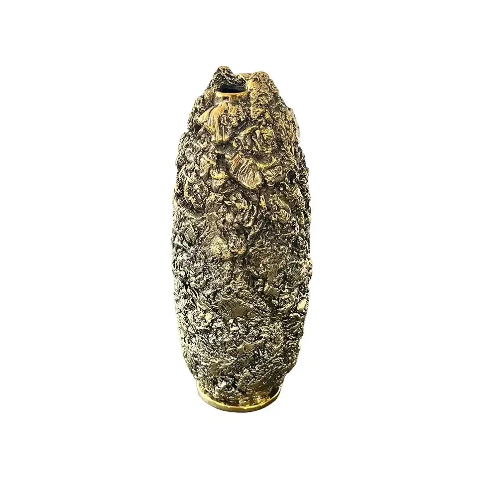 Bronze Vessel Cave Pair, Bronze d'Oro finish