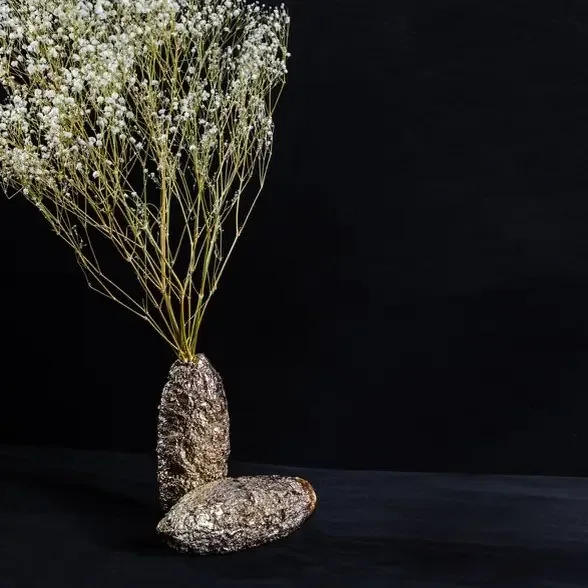 Bronze Vessel Cave Pair — bronze sculpture