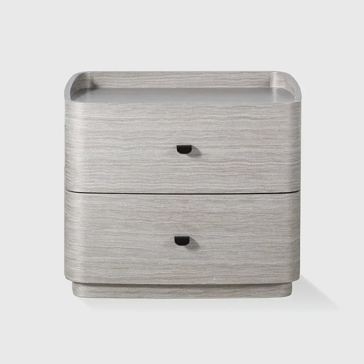 Brooklyn 2 Drawer Nightstand, Cream Engineered Veneer finish
