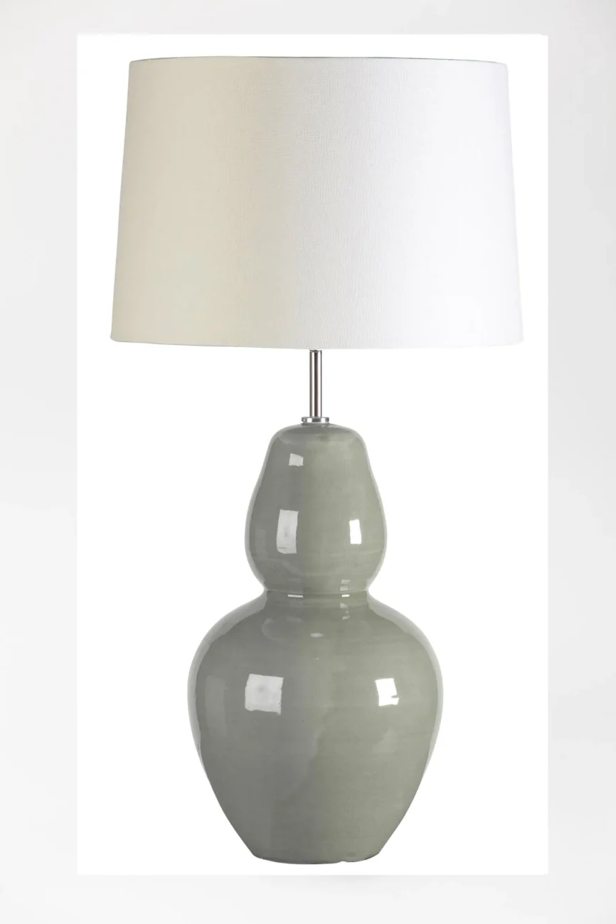 Calabash Ceramic Lamp Lichen Large — All lamps are supplied ex shade.