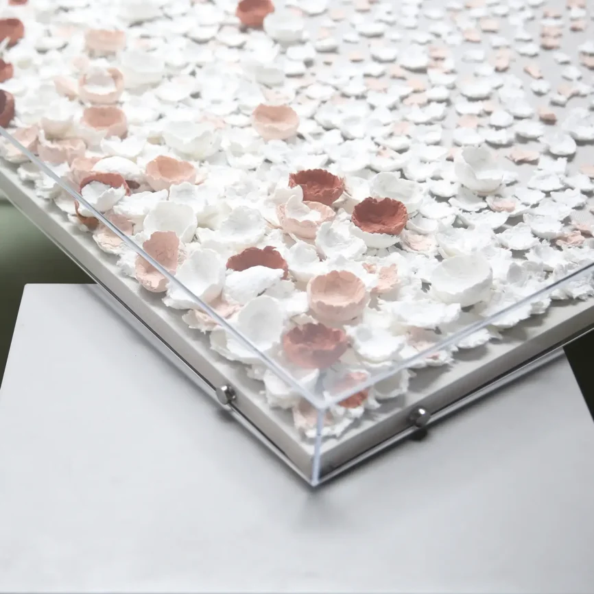 Cascade Paper Petals Framed 3D Art — This exquisite piece captures the delicate dance of petals as they descend, layering…