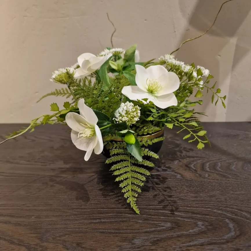 Ceramic Floral Bowl, 25×20×20 cm
