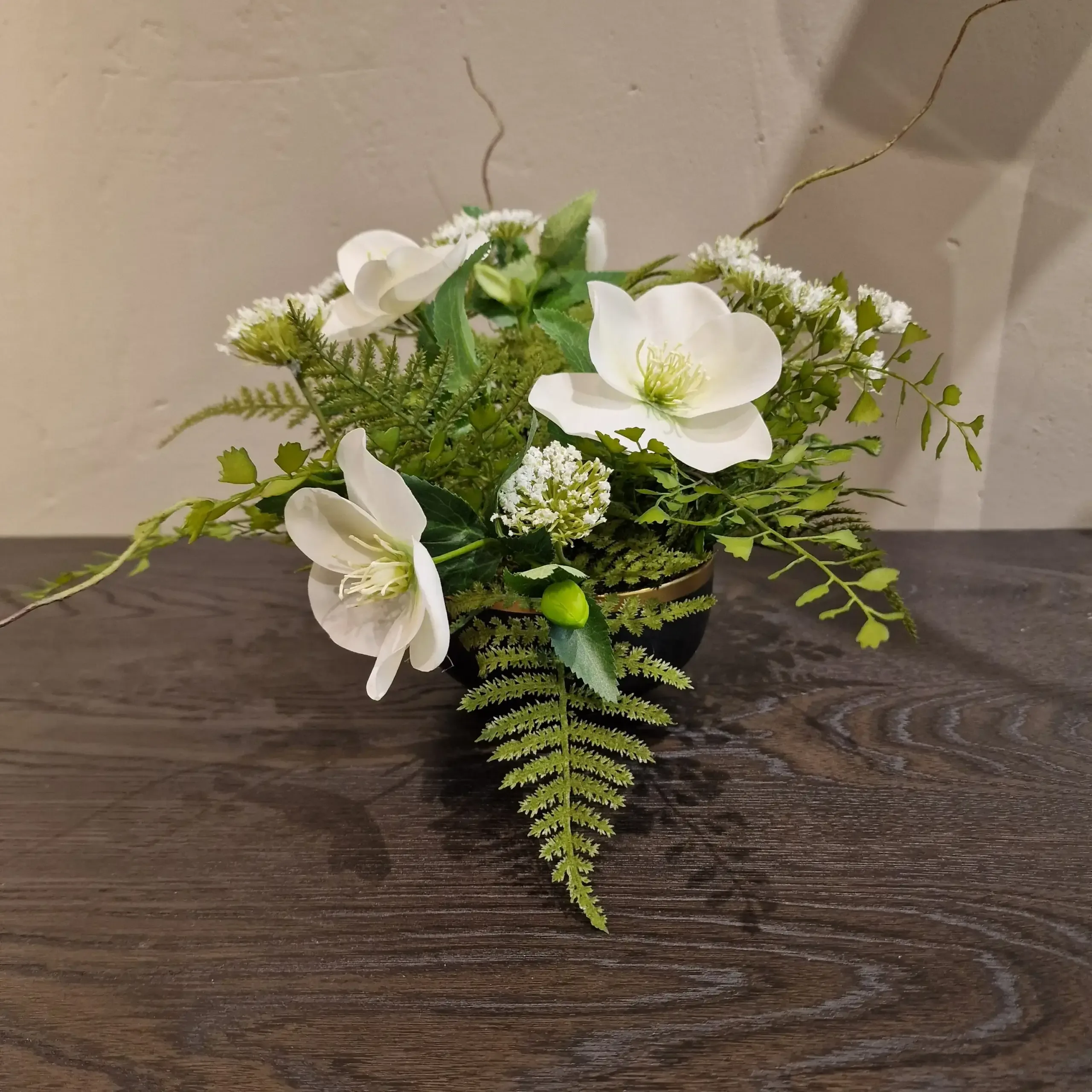 Ceramic Floral Bowl, 25×20×20 cm