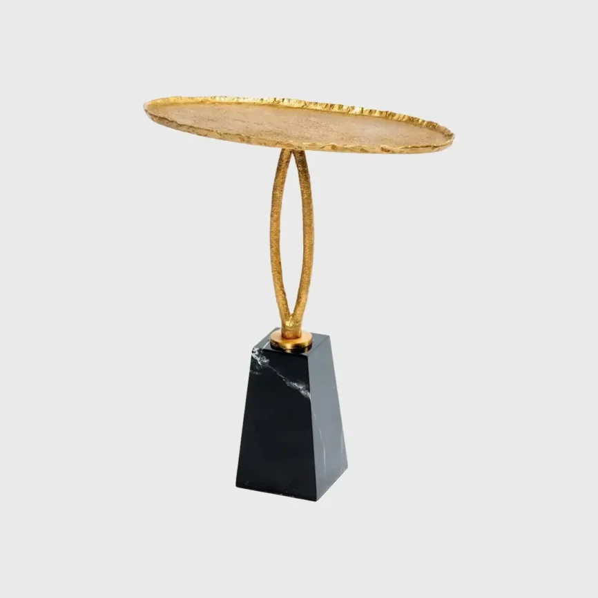 Cocktail Table O Bronze D'Oro and Marble, Bronze d'Oro finish