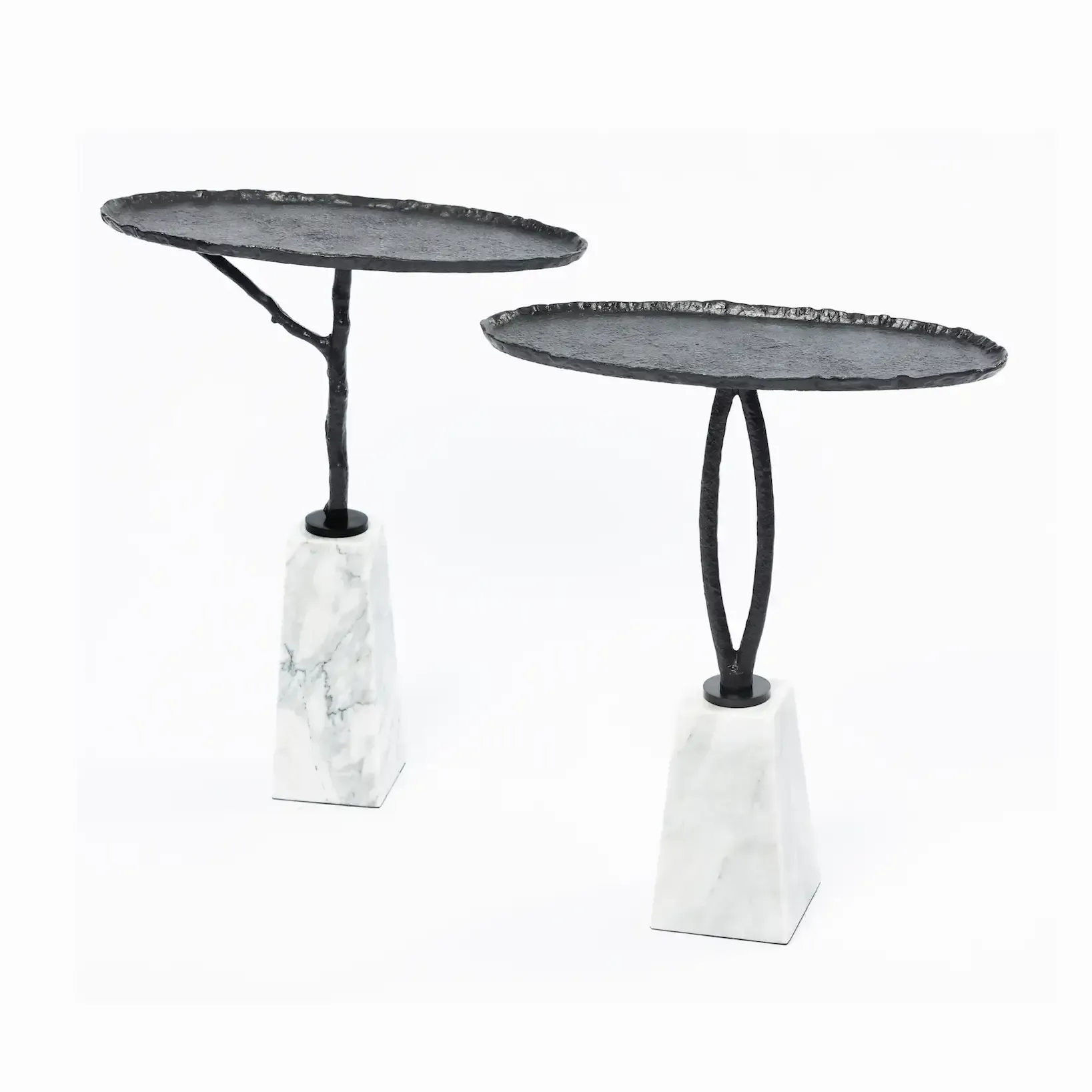 Cocktail Table O Bronze Nera And Marble, 43×18×53 cm