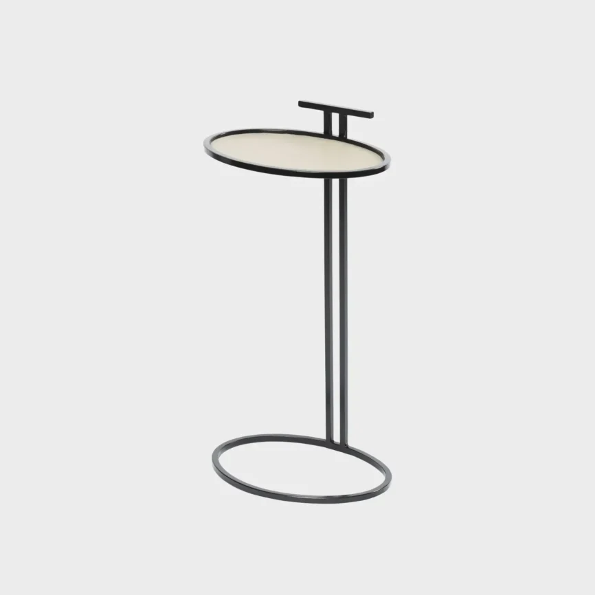 Arunya Cocktail Table Oval French Grey, 35×26×64 cm