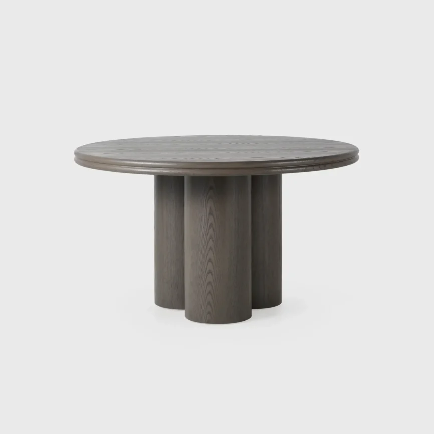 Column Round Dining Table 132cm Macchiato, Macchiato finish