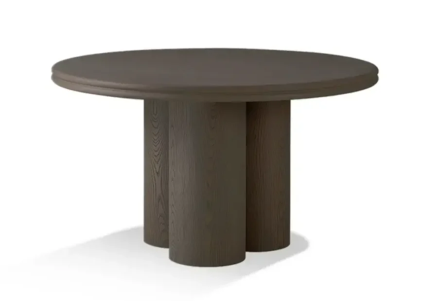 Column Round Dining Table 132cm Macchiato — dining table