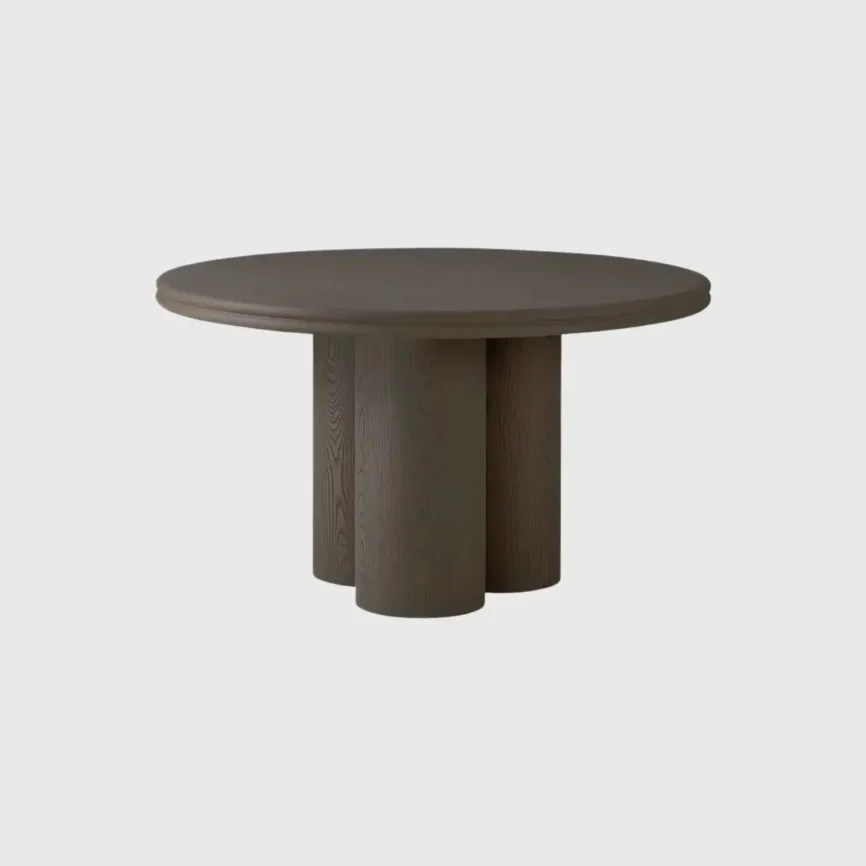 Column Round Dining Table 132cm Macchiato — Make every meal a statement with the Column Round Dining Table 132cm Macchiato…