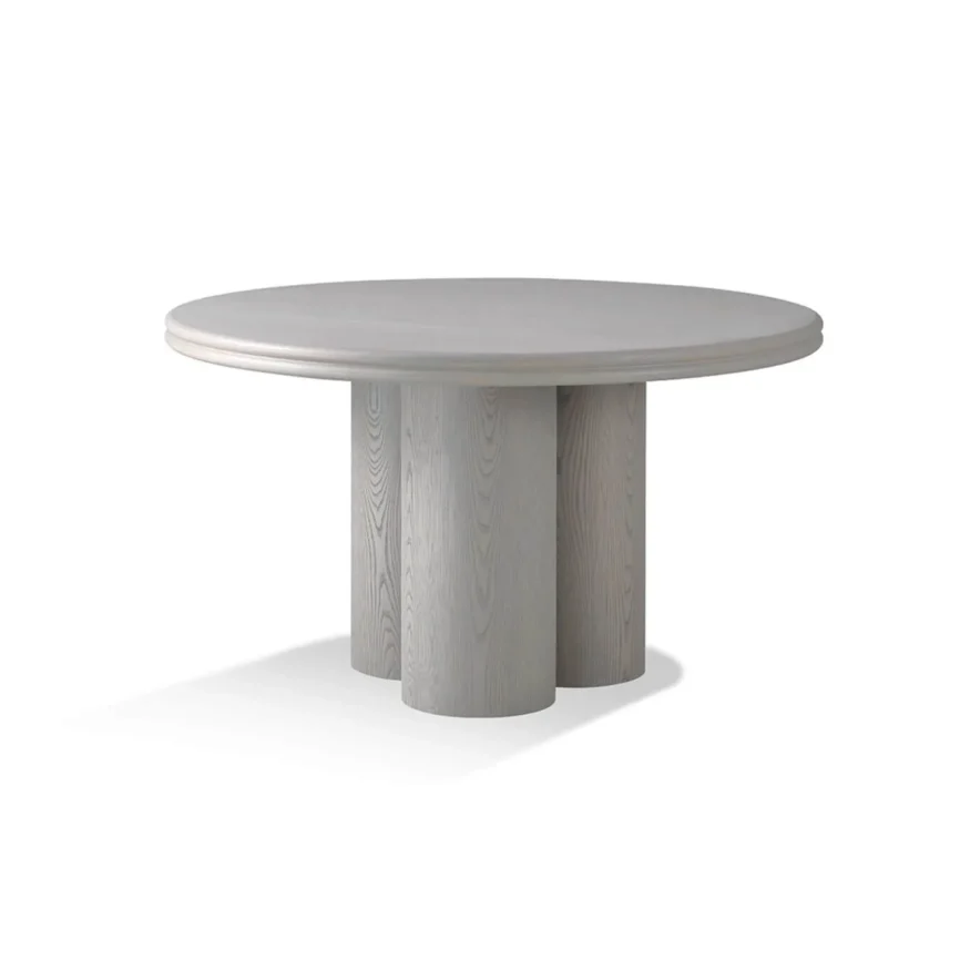 Column round dining table 132cm Latte Ash — dining table