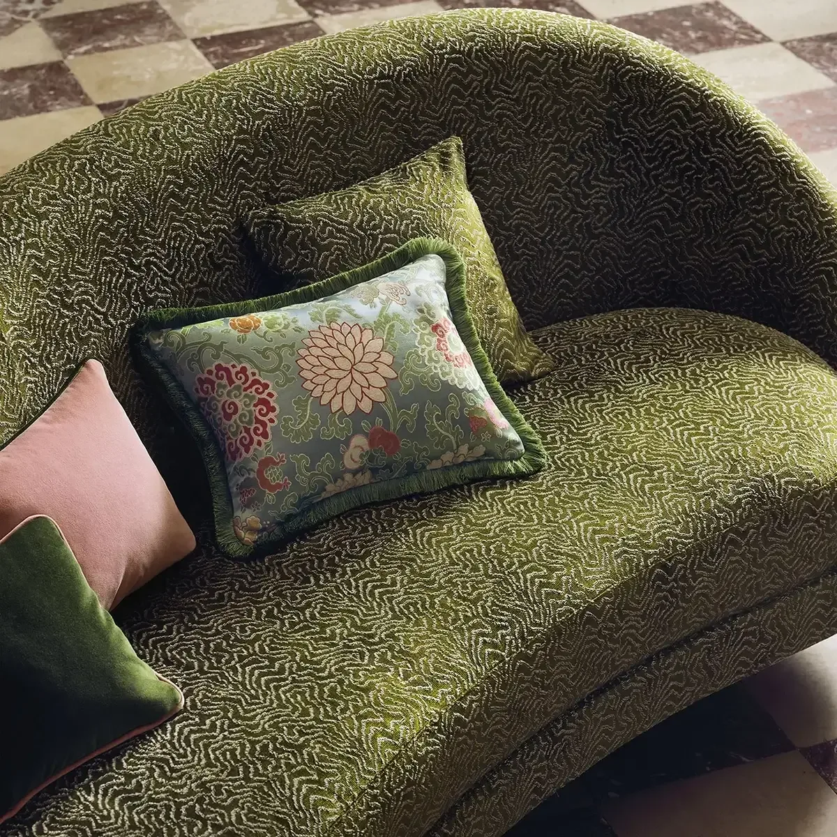 Como Sofa — Recognizing the uniqueness of every interior, this designer sofa offers bespoke customization options.