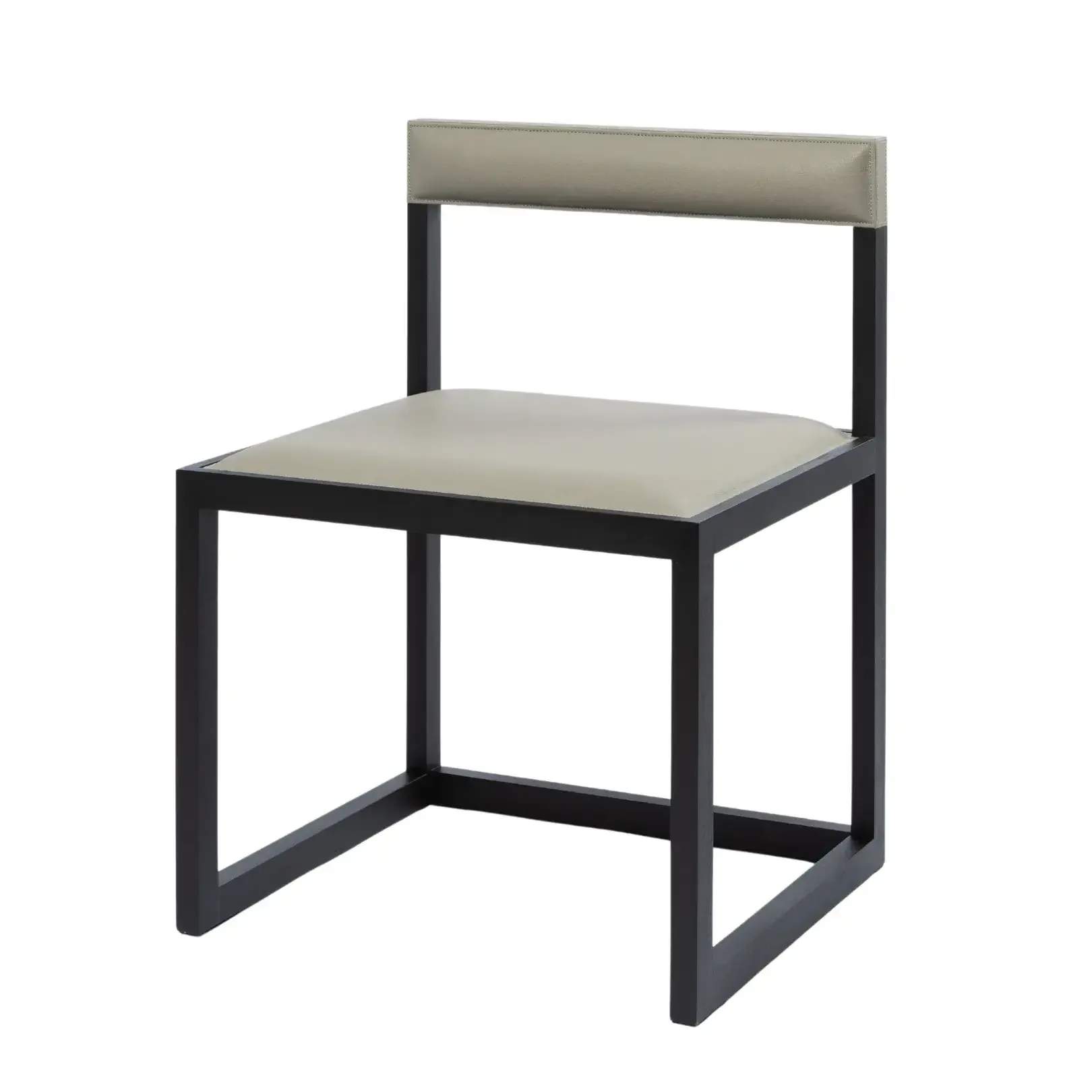 Compact Desk and Chair French Grey Leather — desk