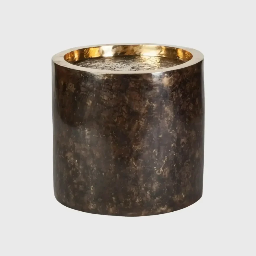 Crater Bronze Table, Bronze Nera finish