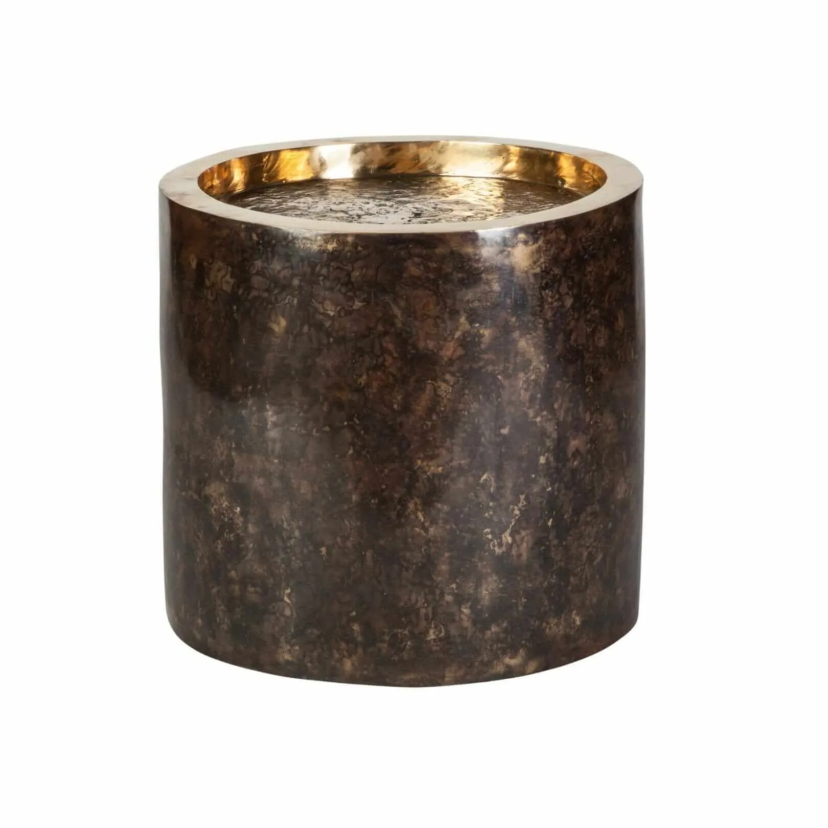 Crater Bronze Table — Created using traditional methods perfected over thousands of years, this luxury bronze side table…