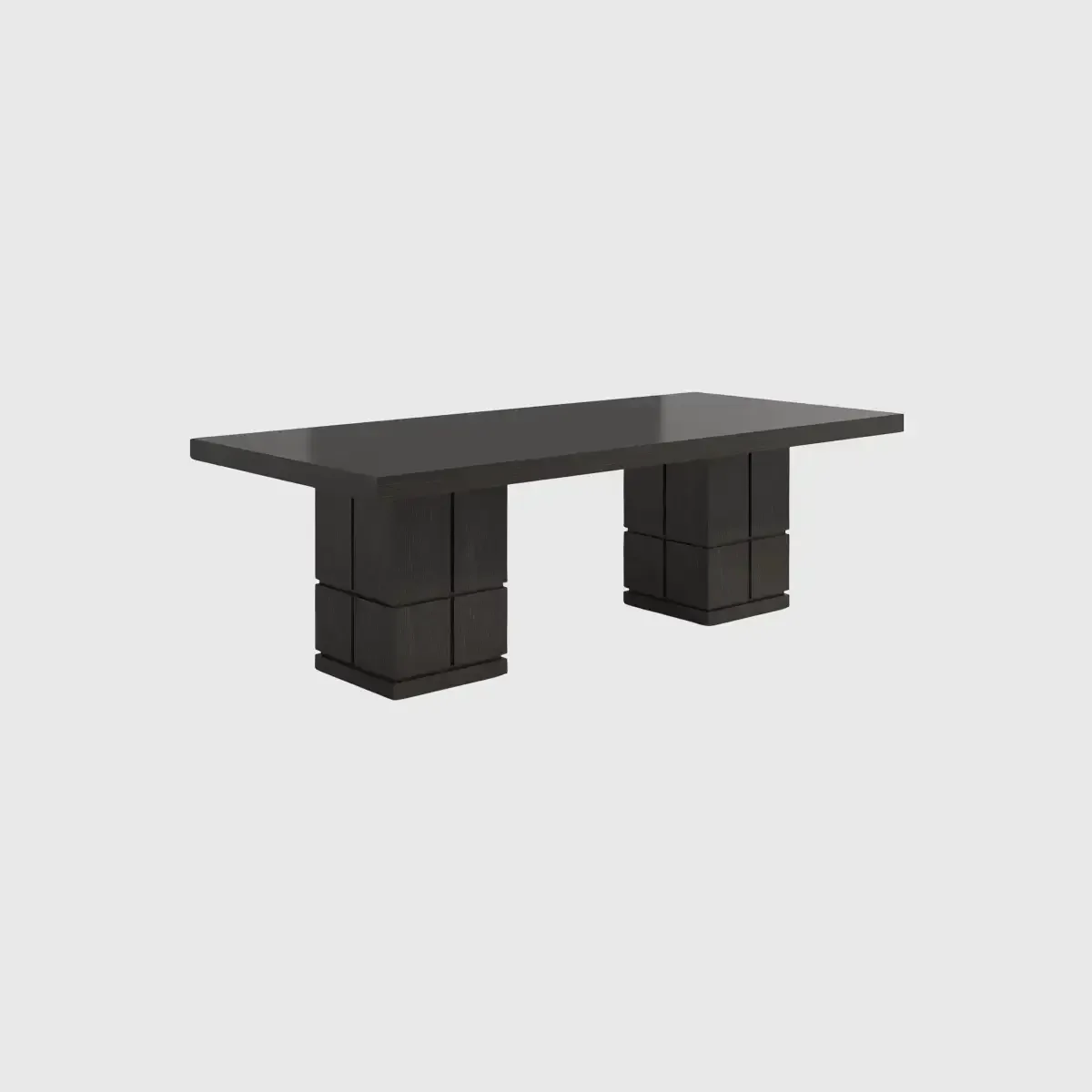 Cubist Dining Table 240cm Espresso Oak, Espresso Oak finish