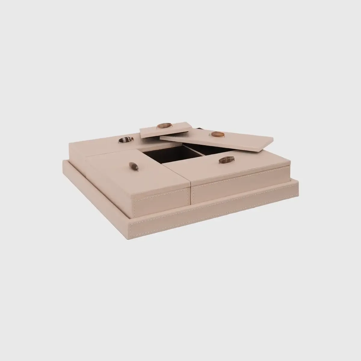 Desk Set Blush Leather, Blush Leather finish