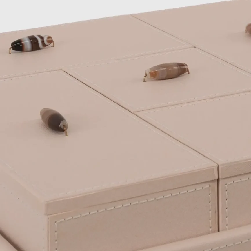 Desk Set Blush Leather, 33×33×7 cm