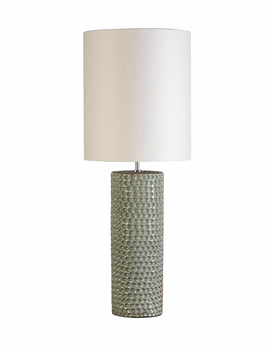 Dimple Ceramic Lamp Lichen — All lamps are supplied ex shade.
