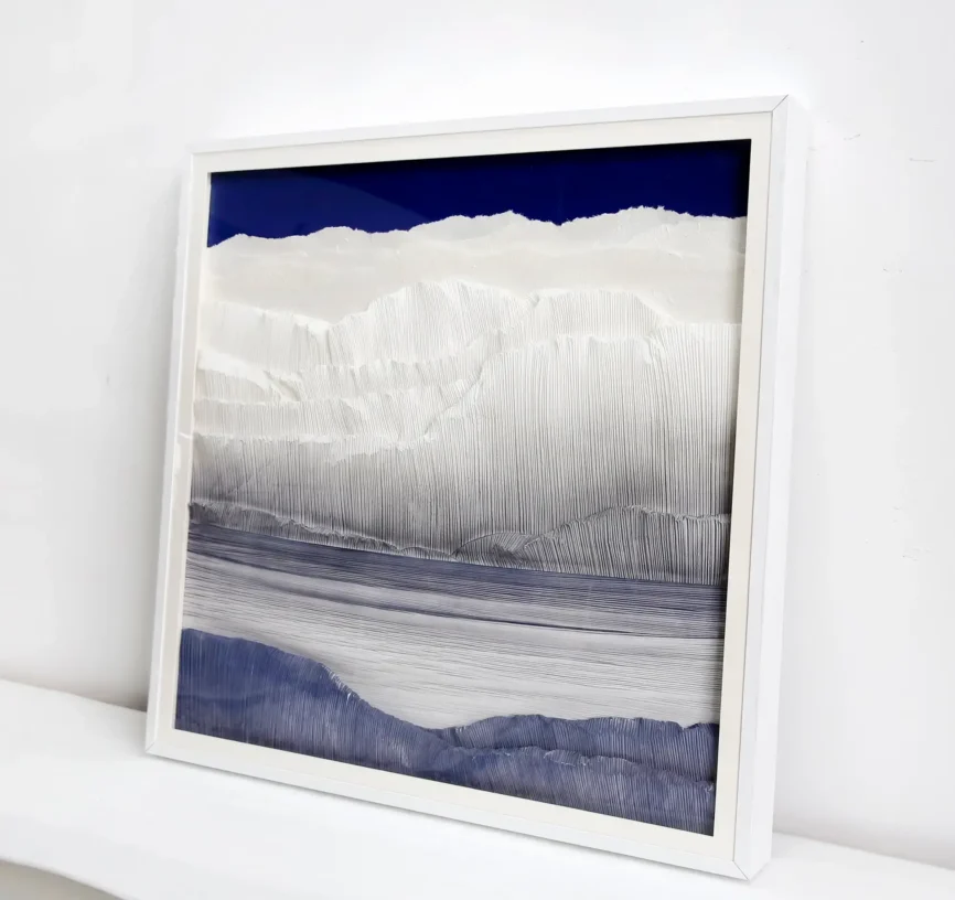 Echoes of the Sky Handmade Dimensional Paper Wall Art — Elevate your interiors with the Echoes of the Sky Handmade…