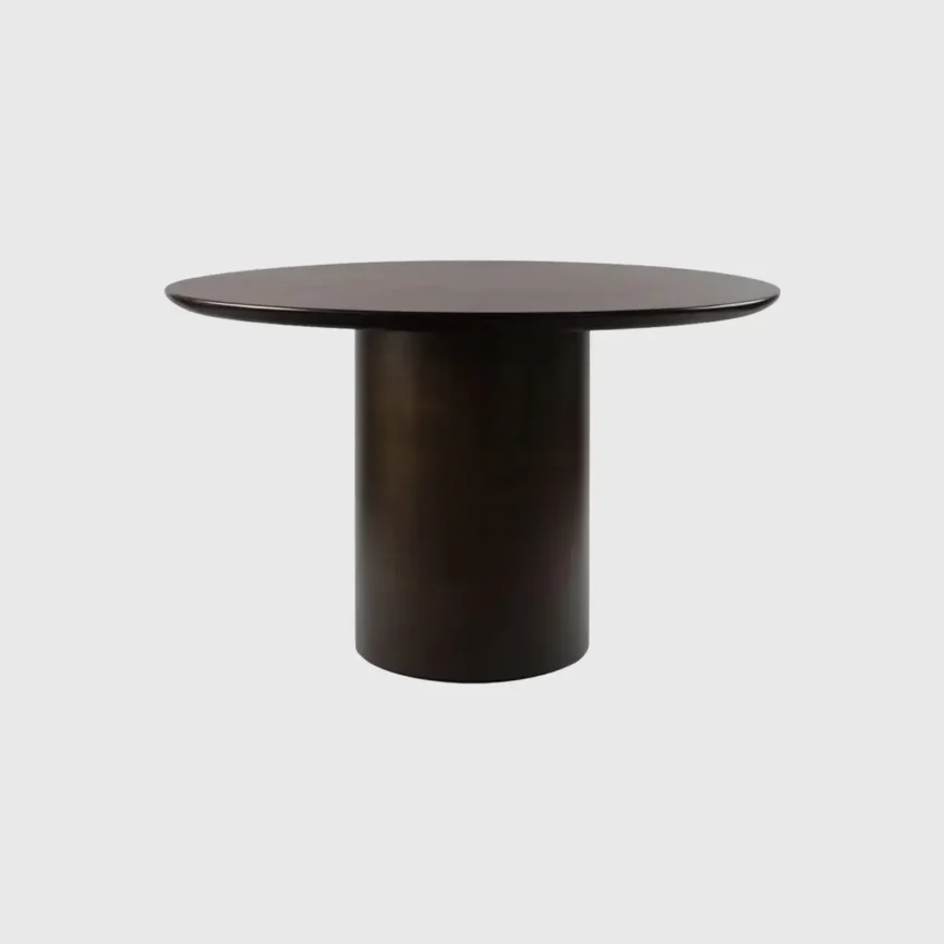 Embassy Round Dining Table Rosewood Top, 129×129×78 cm