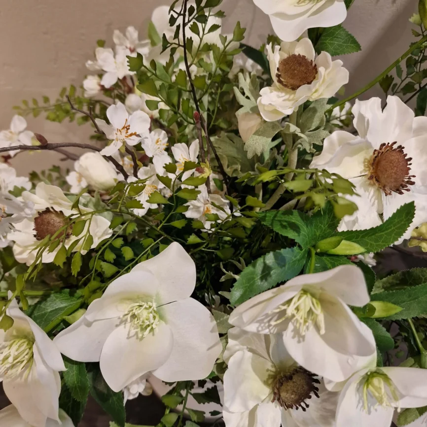 Florals in a Linen-Shagreen Box Tall — decorative boxe