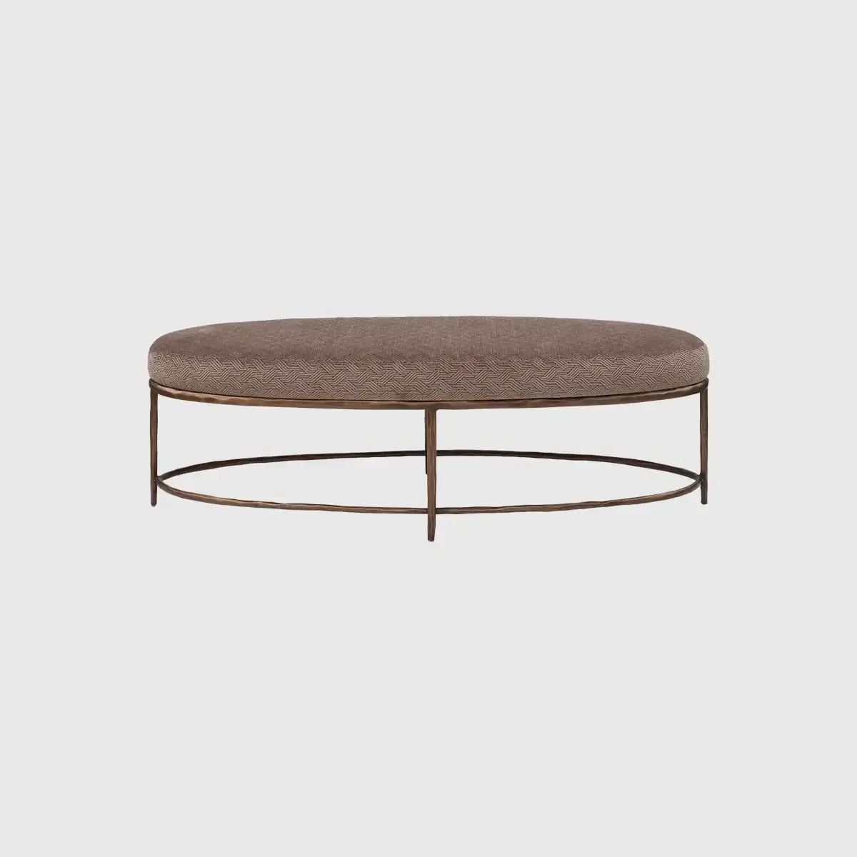 Forge Oval Bench in Bronze Dorato, Bronze Dorato finish