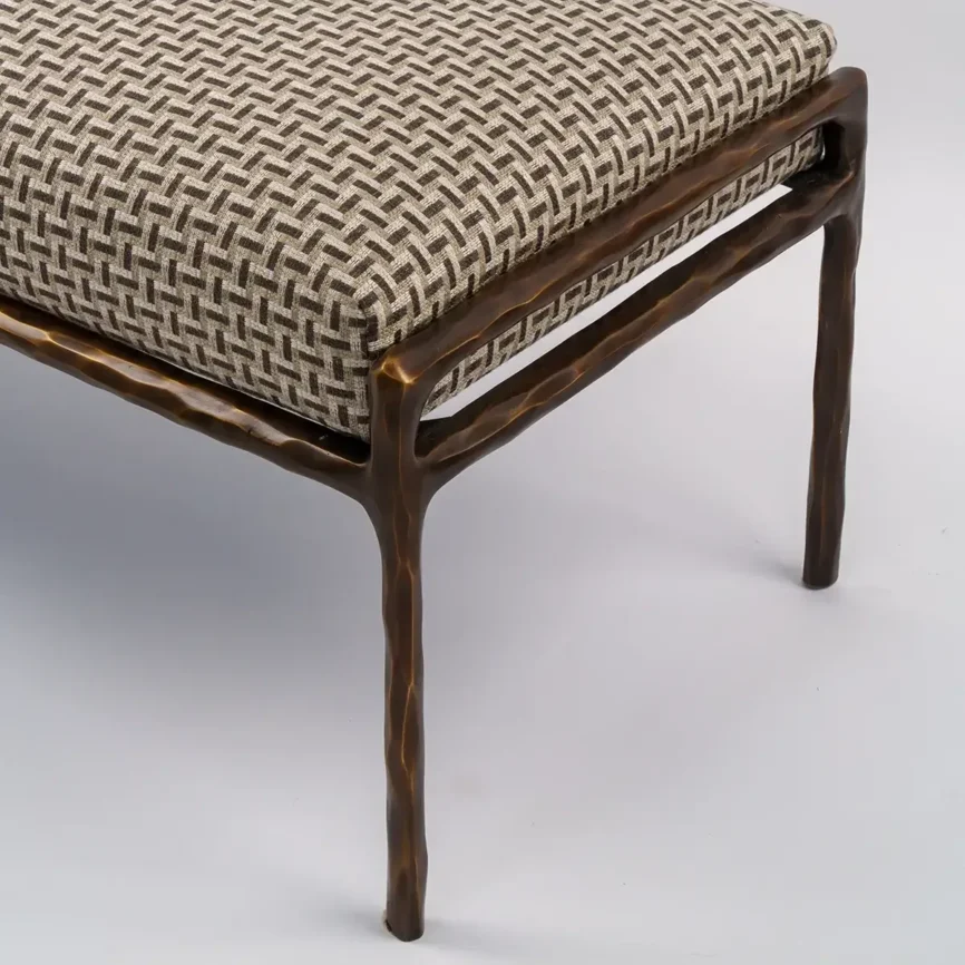 Forged Bench Bronze Dorato, 130×45×45 cm