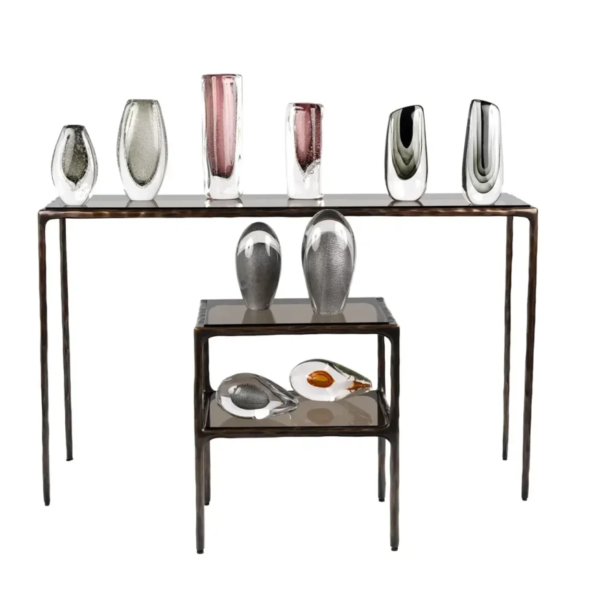 Forged Console Bronze Dorato, 135×40×80 cm