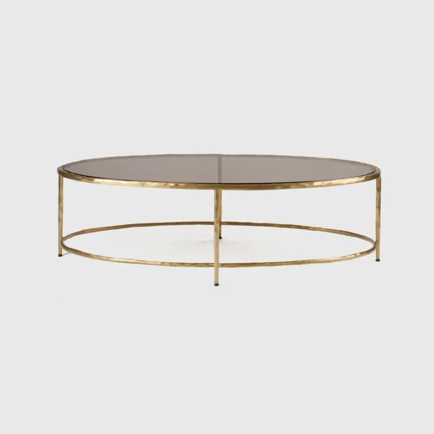 Forged Oval Coffee Table Bronze D'oro, Bronze d'Oro finish