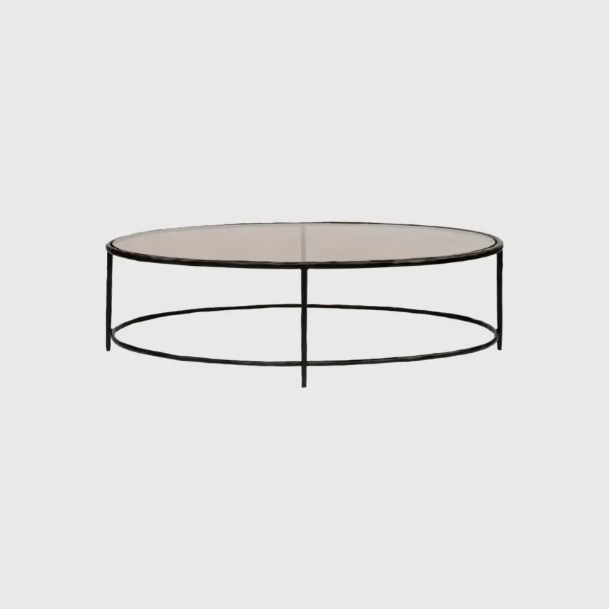 Forged Oval Coffee Table Bronze Nera, Bronze Nera finish