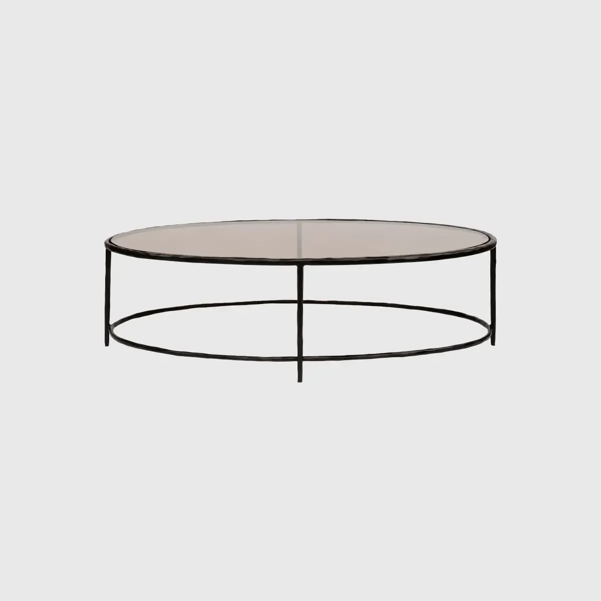 Forged Oval Coffee Table Bronze Nera, Bronze Nera finish