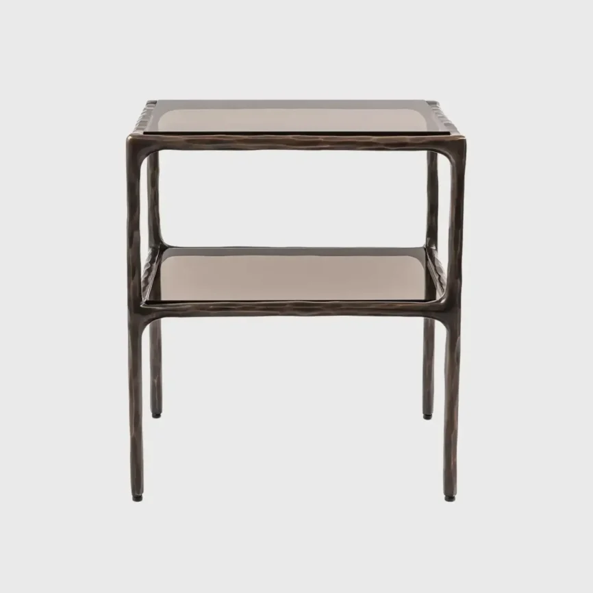 Forged Side Table Bronze Dorato, Bronze Dorato finish