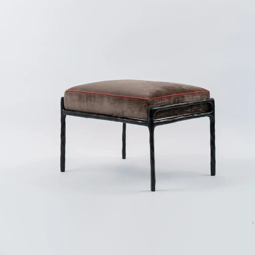 Forged Stool Bronze Nera, 60×45×42 cm