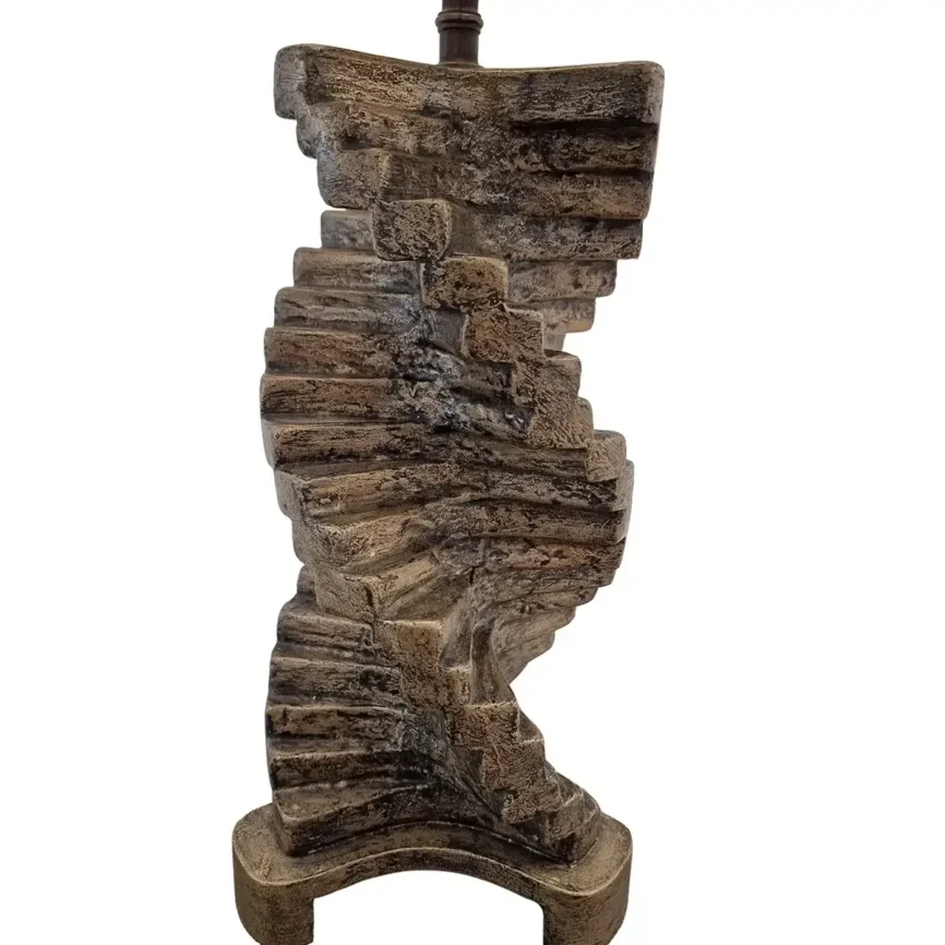 Gesso Spiral Lamp — The Gesso Spiral Lamp maybe wired to order to suite any wiring circuit