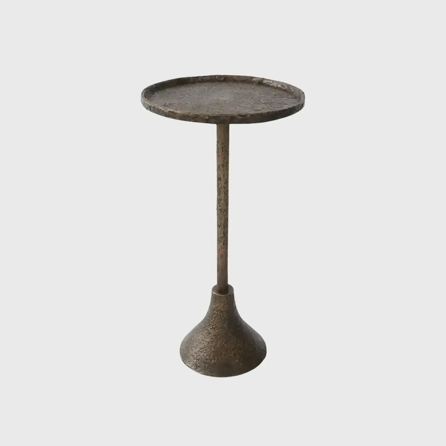 Gimlet Bronze Dorato Round Cocktail Table, Bronze Dorato finish