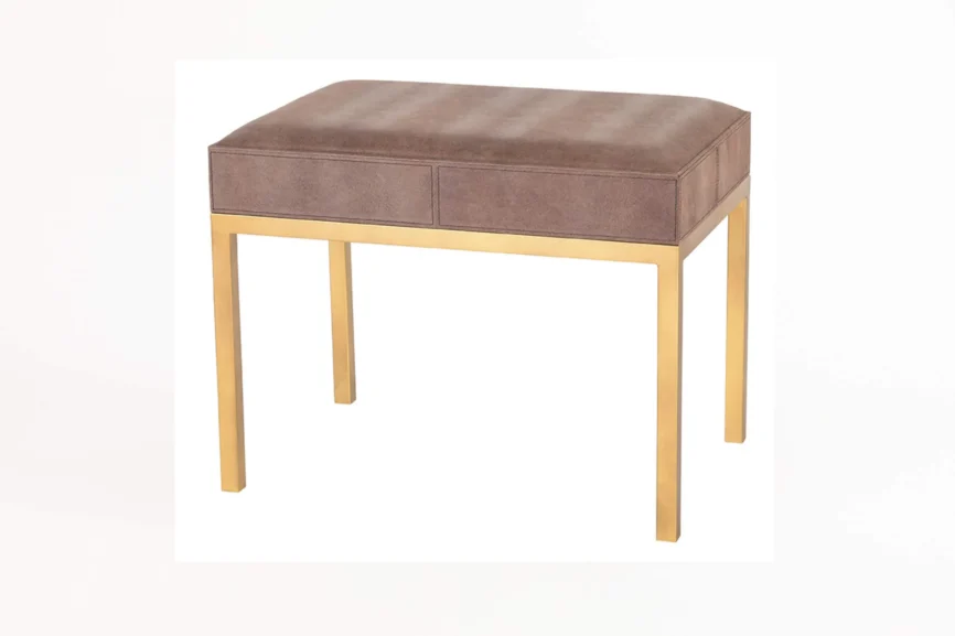 Haus Stool Nubuck Leather, 60×40×48 cm