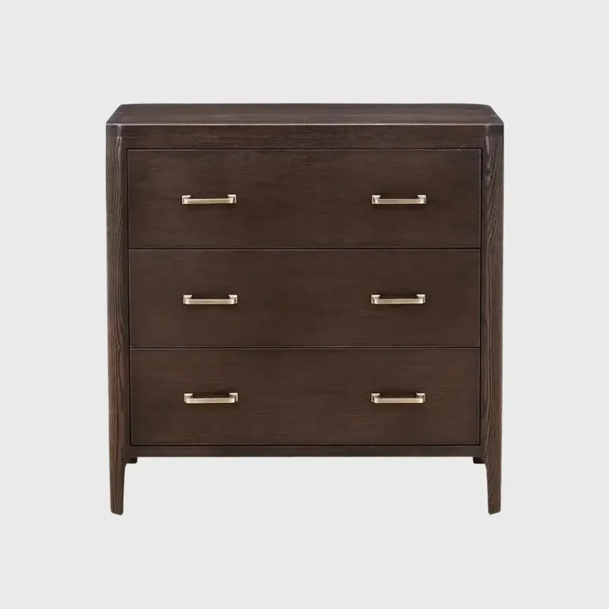 Hudson 3 Drawer Chest Brushed Brown Oak, Brushed Brown Oak finish