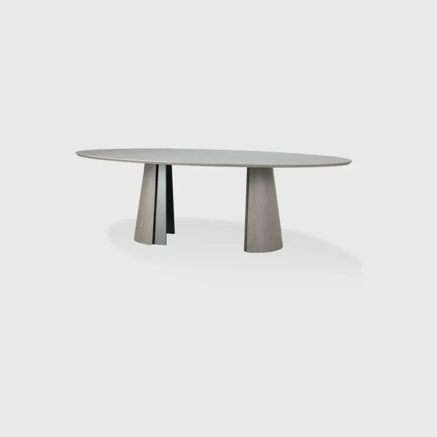 Huggel Oval Dining Table 240cm, 240×120×76 cm