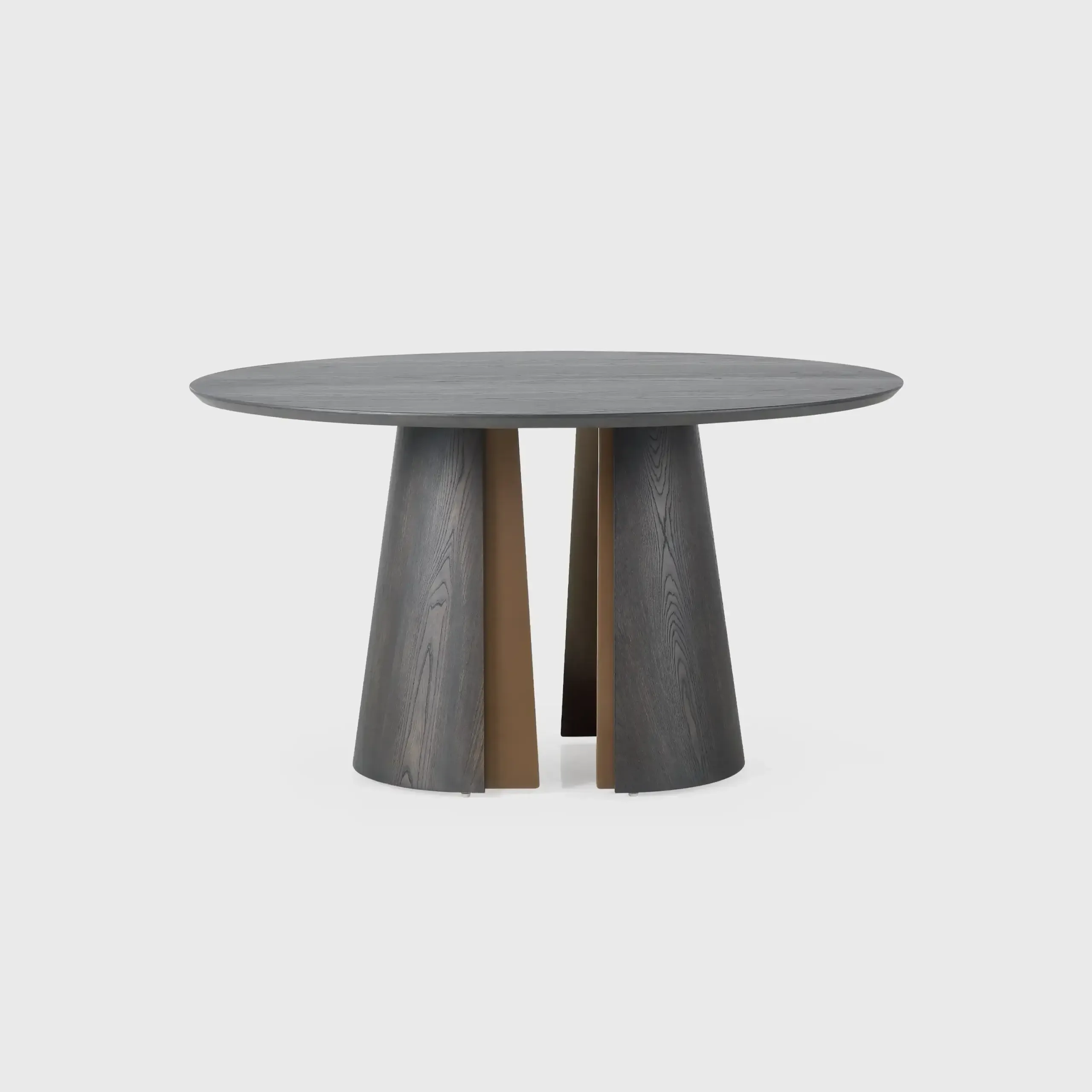 Huggel Round Dining Table Chocolate Oak 135cm, Chocolate Oak finish