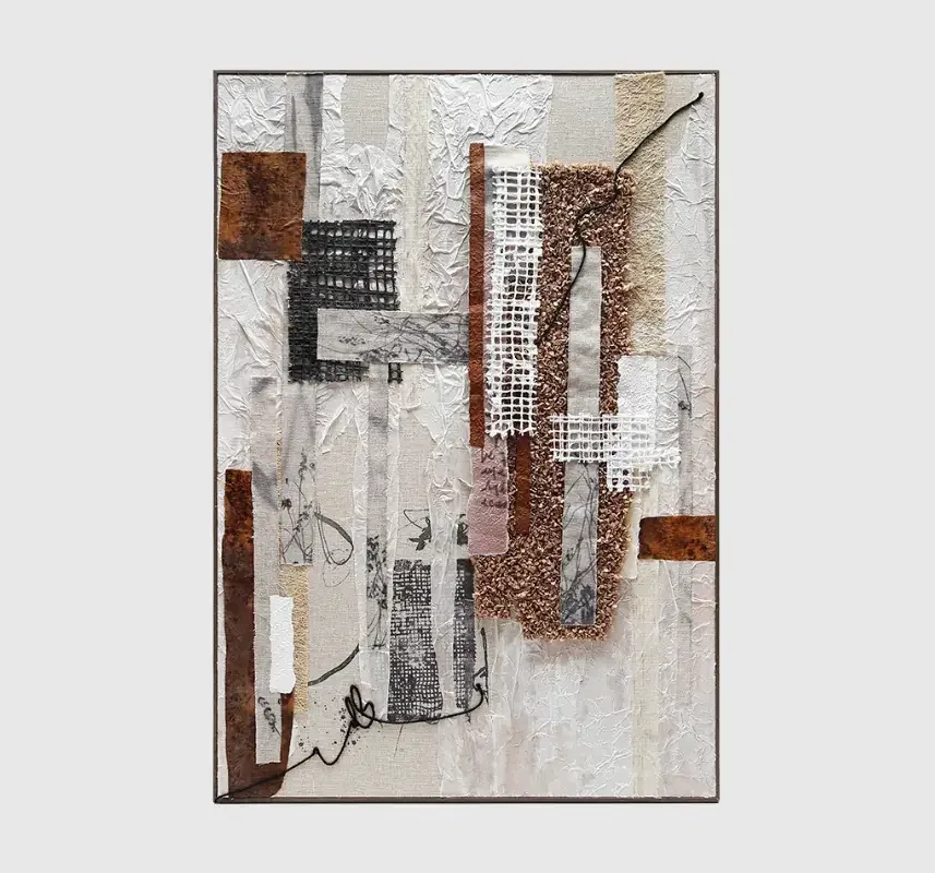 Inheritance Mixed Media Paper and Textile Wall Sculpture — latest design