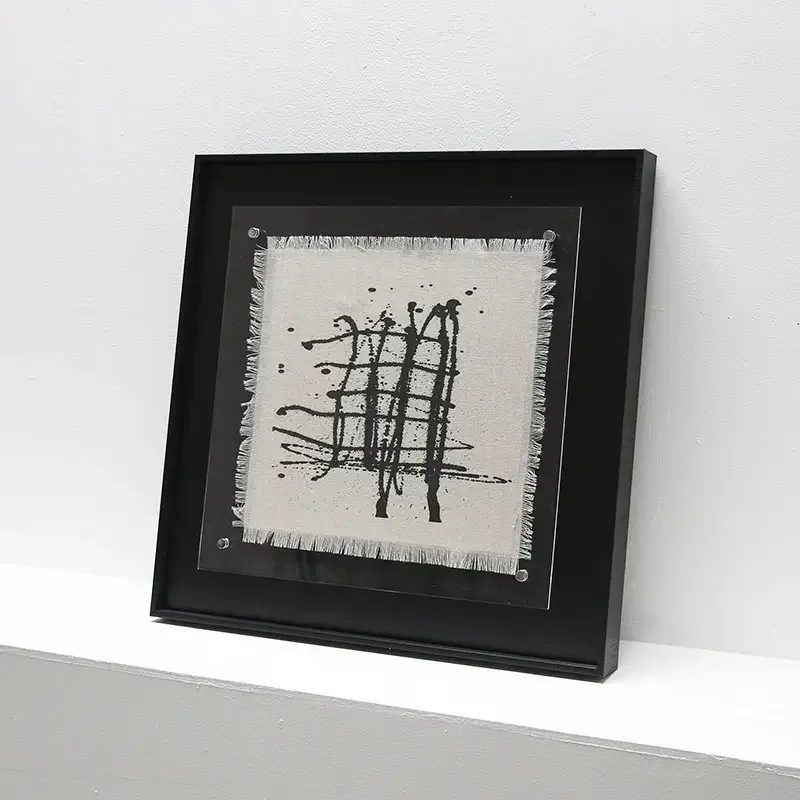Inkbound Echoes 3 Original linen printing art — The organic imperfections of the linen surface add a softness to the…