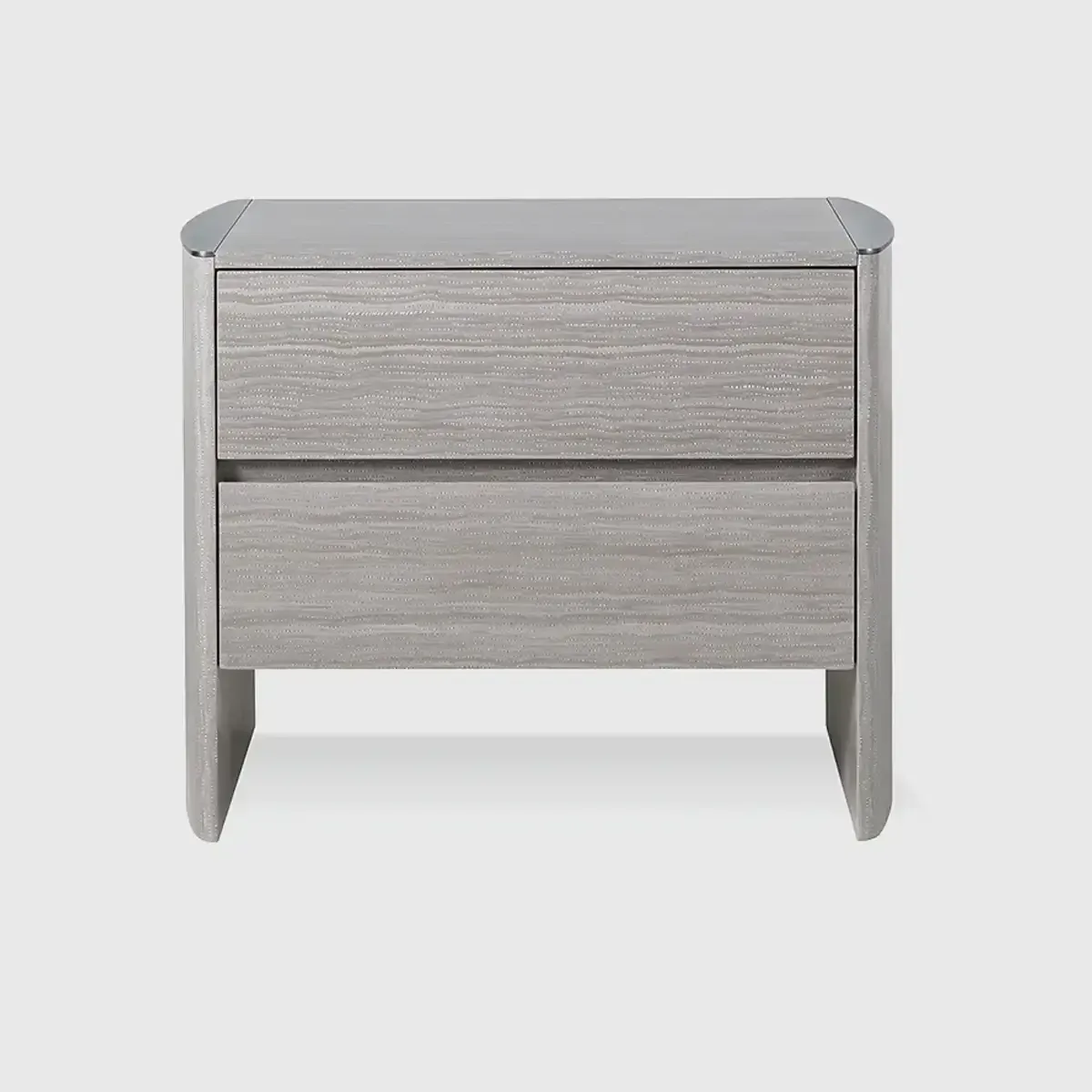 Kassandra 2 Drawer Nightstand, Cream Engineered Veneer finish