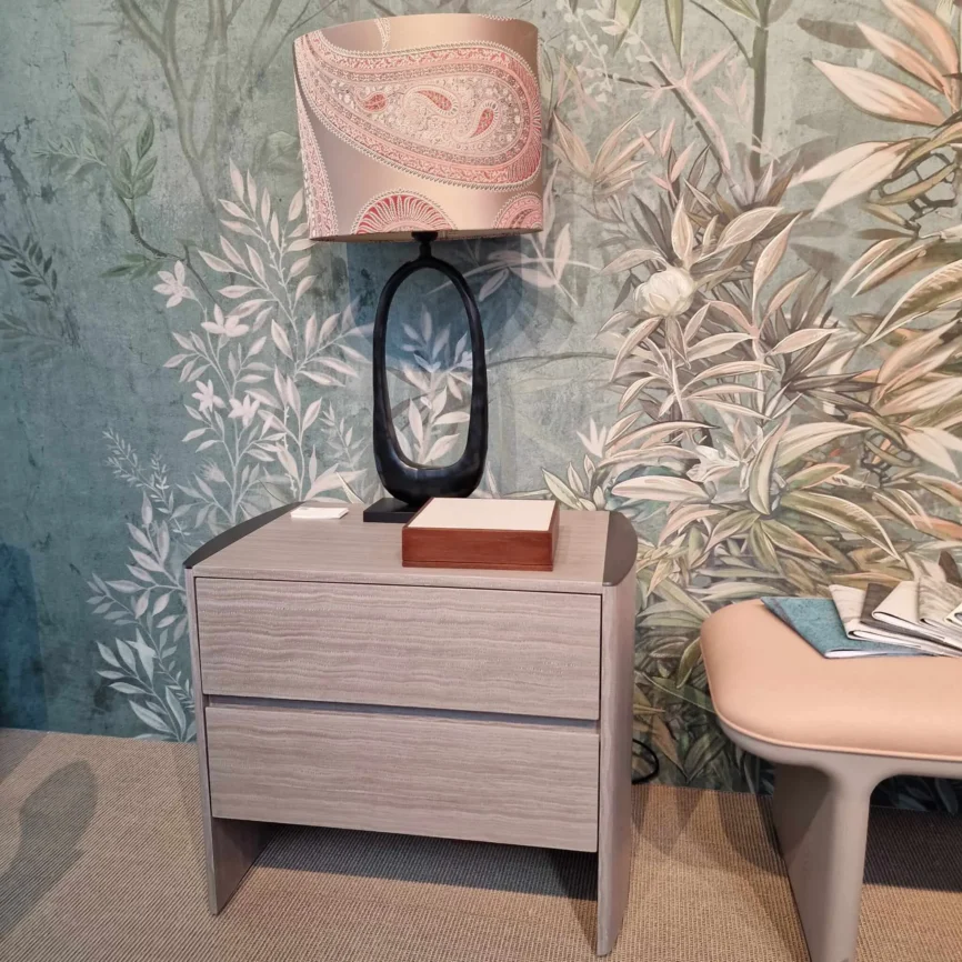 Kassandra 2 Drawer Nightstand, 70×45×58 cm