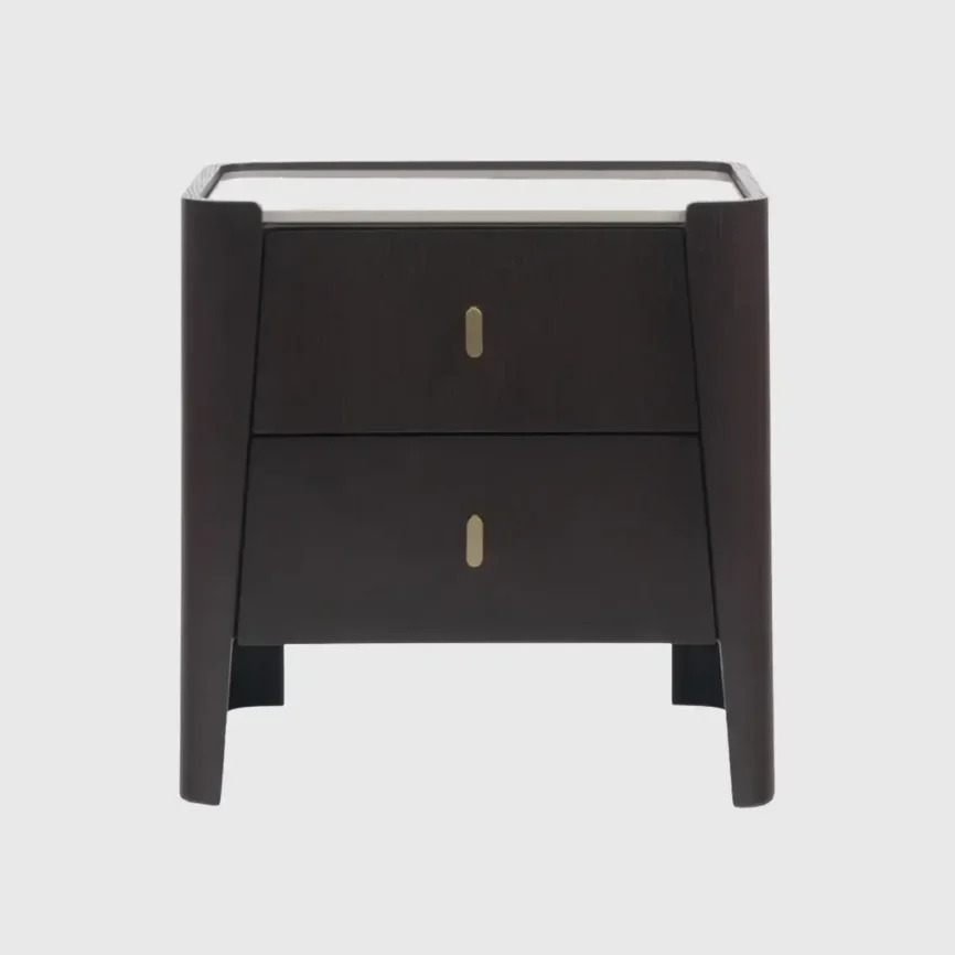 Kelly 2 Drawer Bedside, Espresso Oak finish