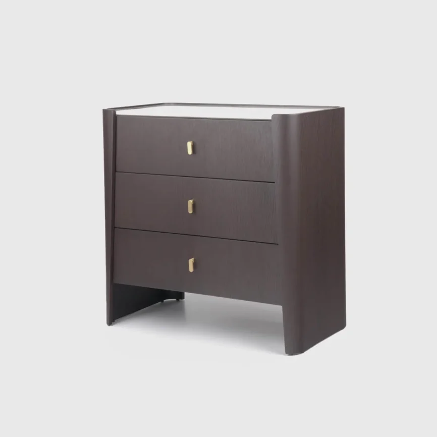 Kelly 3 Drawer Chest, Espresso Oak finish