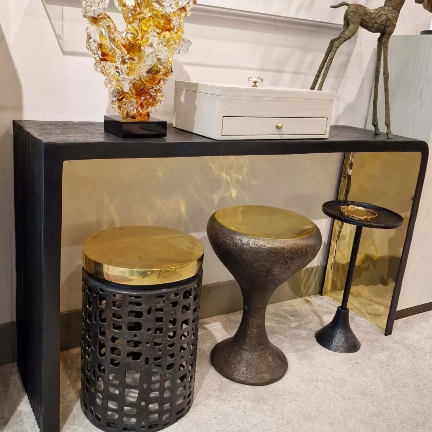 Lava Table Bronze Dorato, 36×36×51 cm
